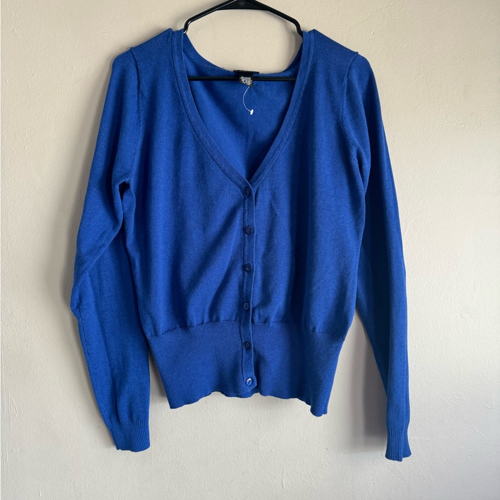 RUE 21 blue button up cardigan
